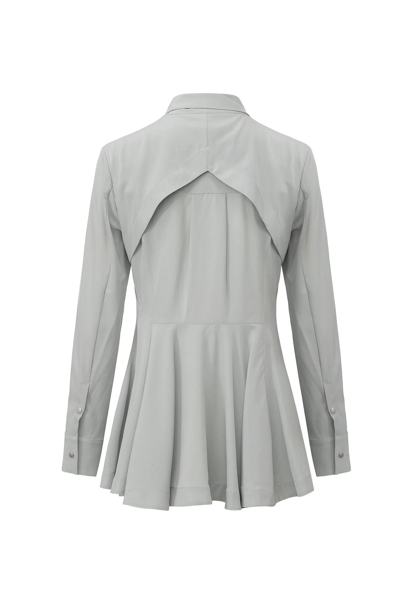 Elegant Self Tie Peplum Shirt