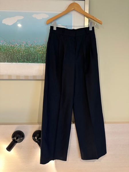Wool Poly Stripe Pants