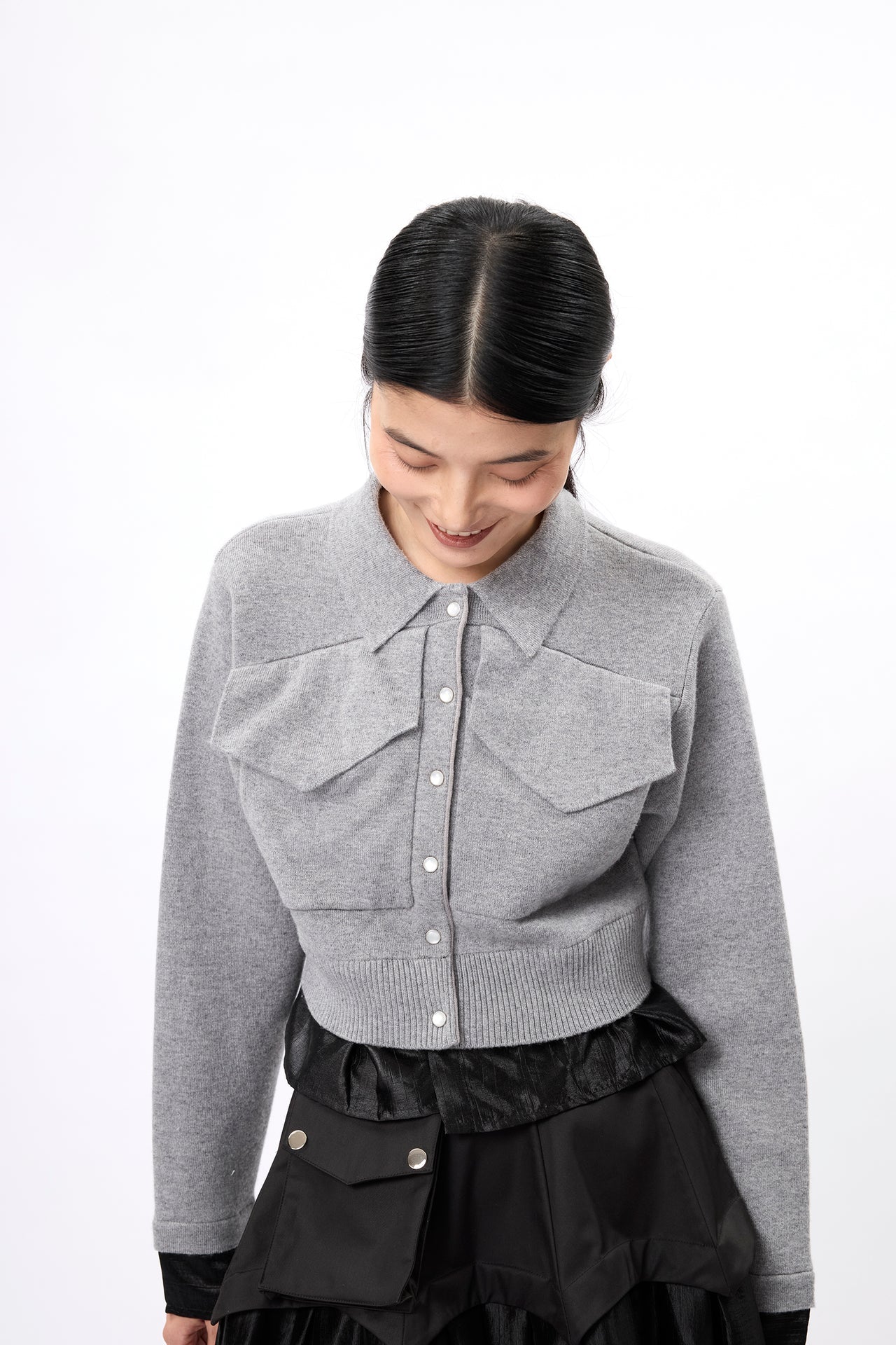 Inner Shirting Pockets Cardigan