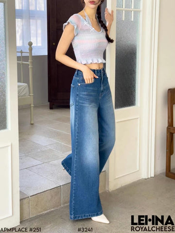 Washed Wide Leg Jeans