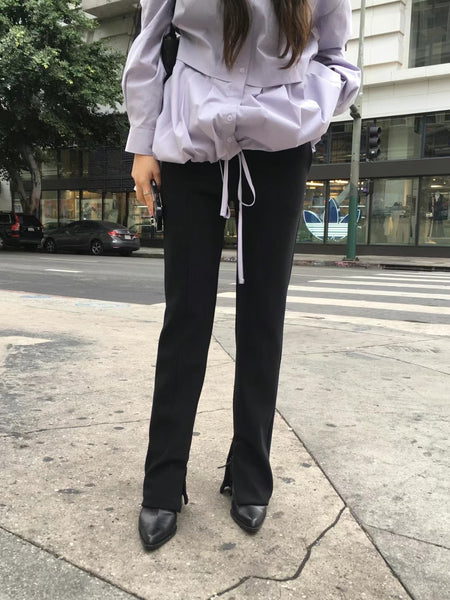 Super Slim Slit Flare Pants