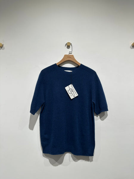 Wholegarment Cashmere Short Sleeve Knit Top