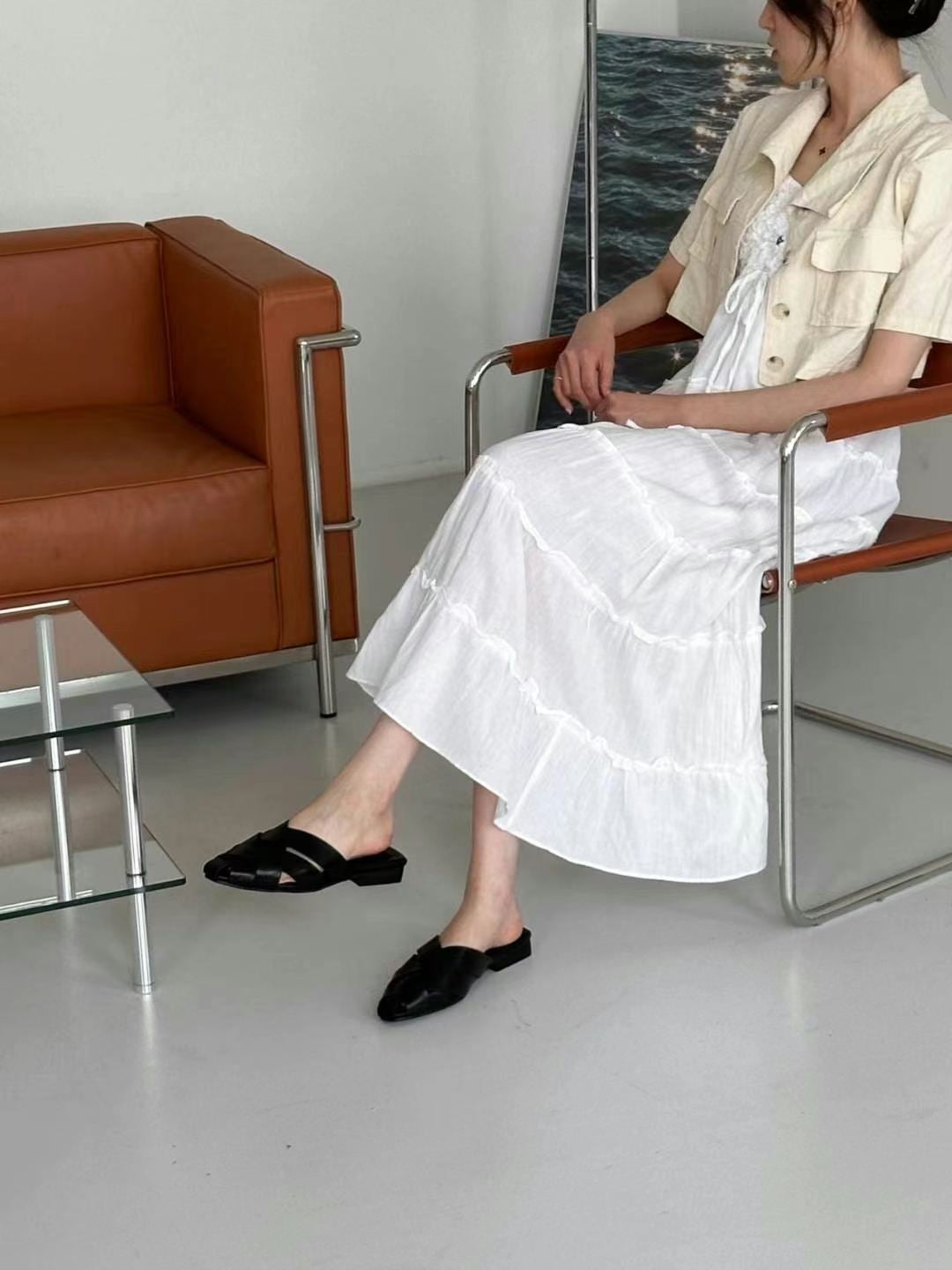 Genuine leather Woven Pointed Mules  (限時超抵快閃價$428至今晚23:59, 18-20Jun 超抵價$468, 之後批發價$498)