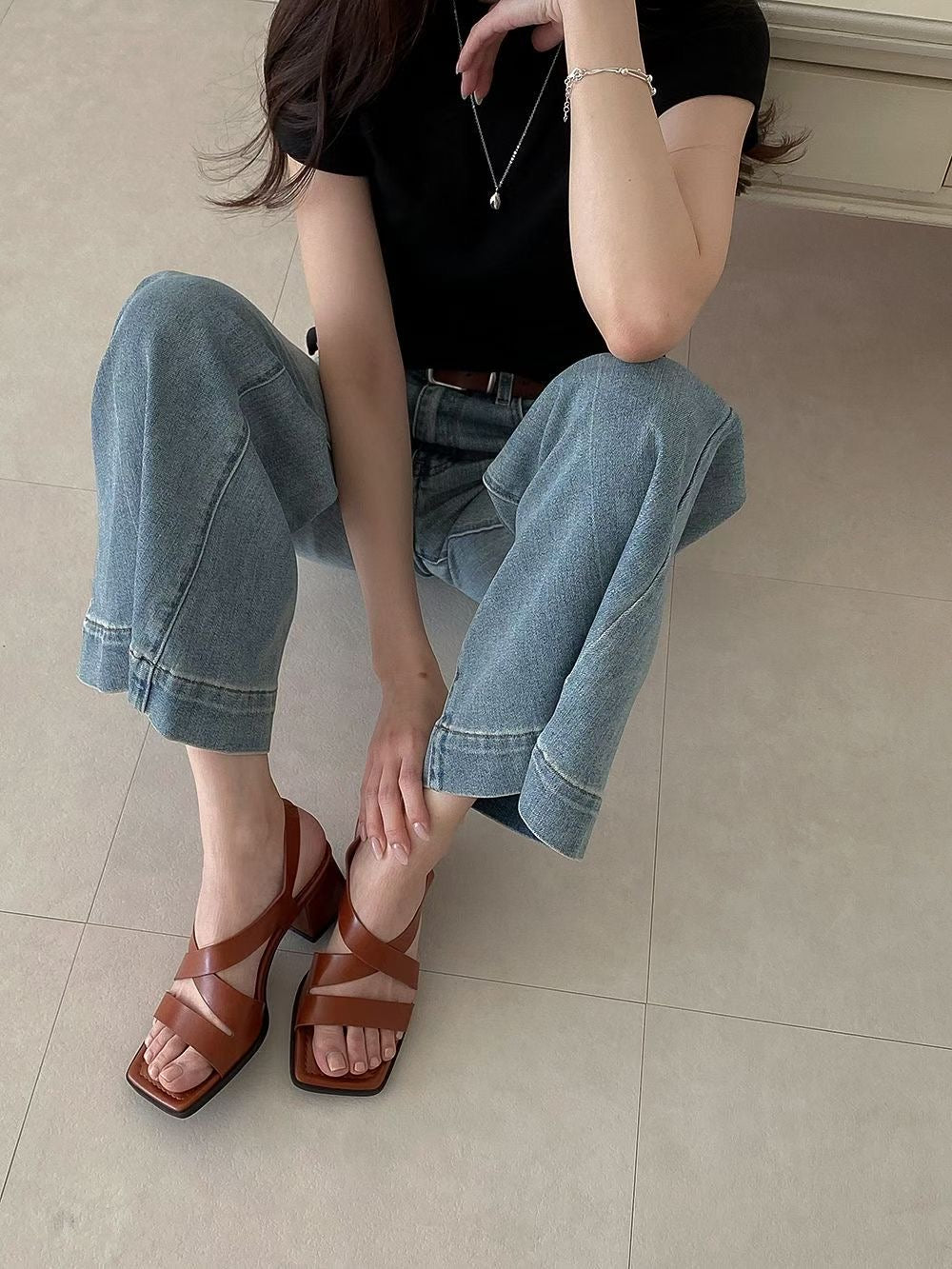Cross Heels Sandal (限時超抵快閃價$398至今晚23:59, 18-20Jun 超抵價$428, 之後批發價$468)