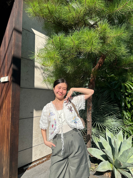 Deluxe Embroidered Tie Top (31Jul-2Aug 超抵價$668, 之後批發價$698)