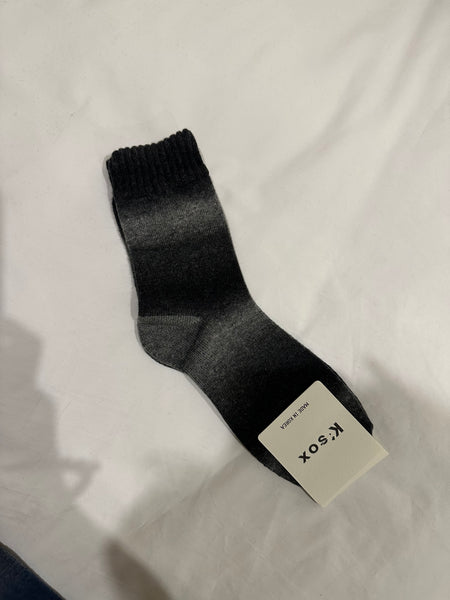 Gradient Wool Socks Black