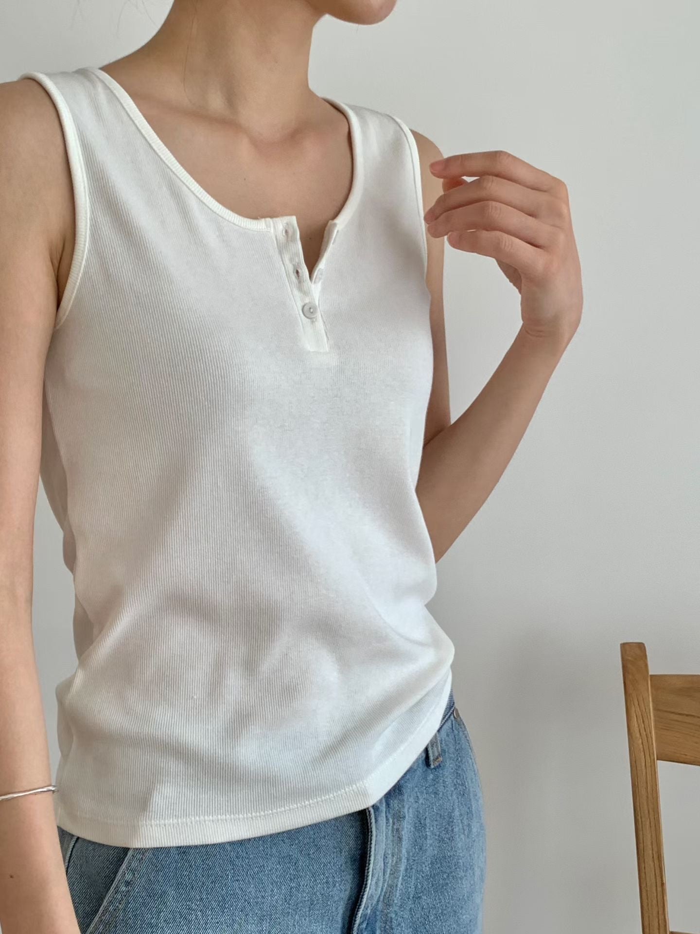 summer Button Vest