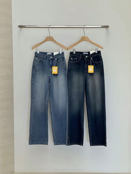 Slit Hem Jeans