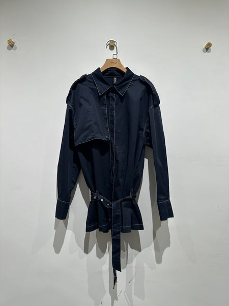 Stitched Button Trench Coat