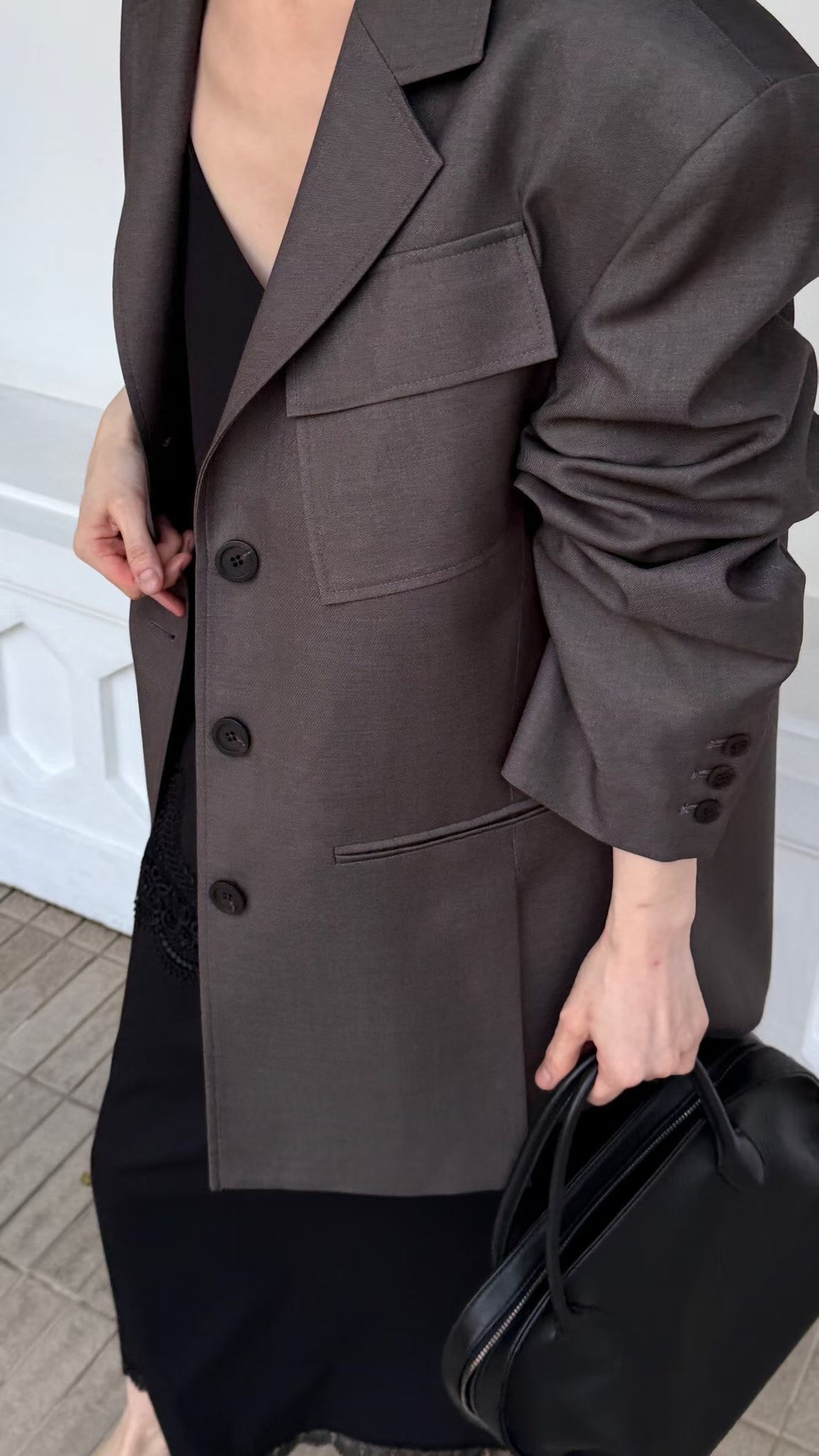 Premium Asymmetric Pocket Blazer