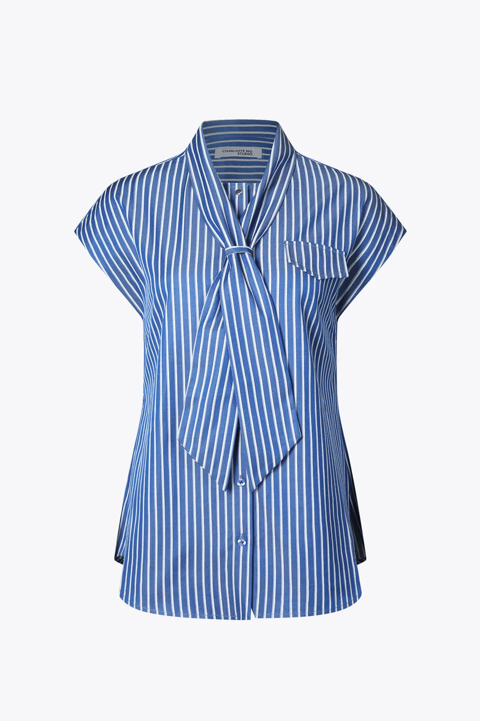 Self-Tie Stripe Shirt