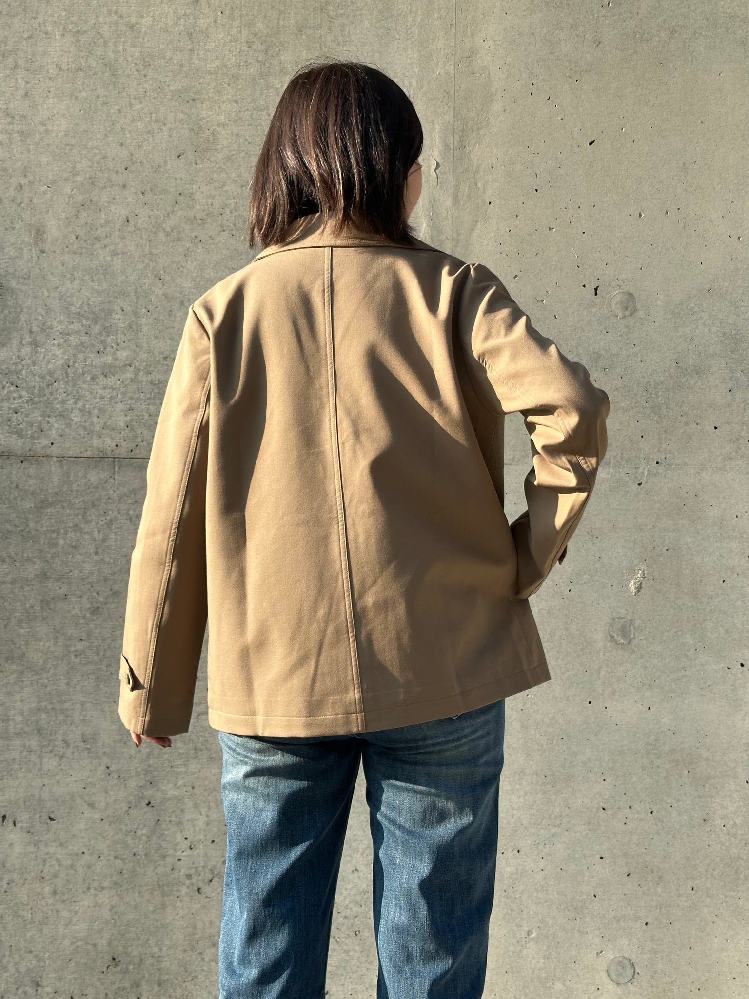Double Breast Snap Boxy Light Trench (限時至抵價$398到今晚23:59, 之後超抵價$468)
