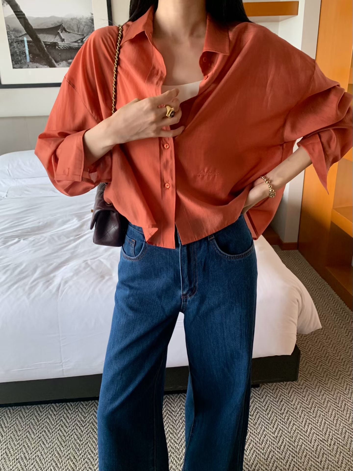 Premium Cropped Shirring Shirt (10-12Sep超抵價$468, 之後批發價$498)