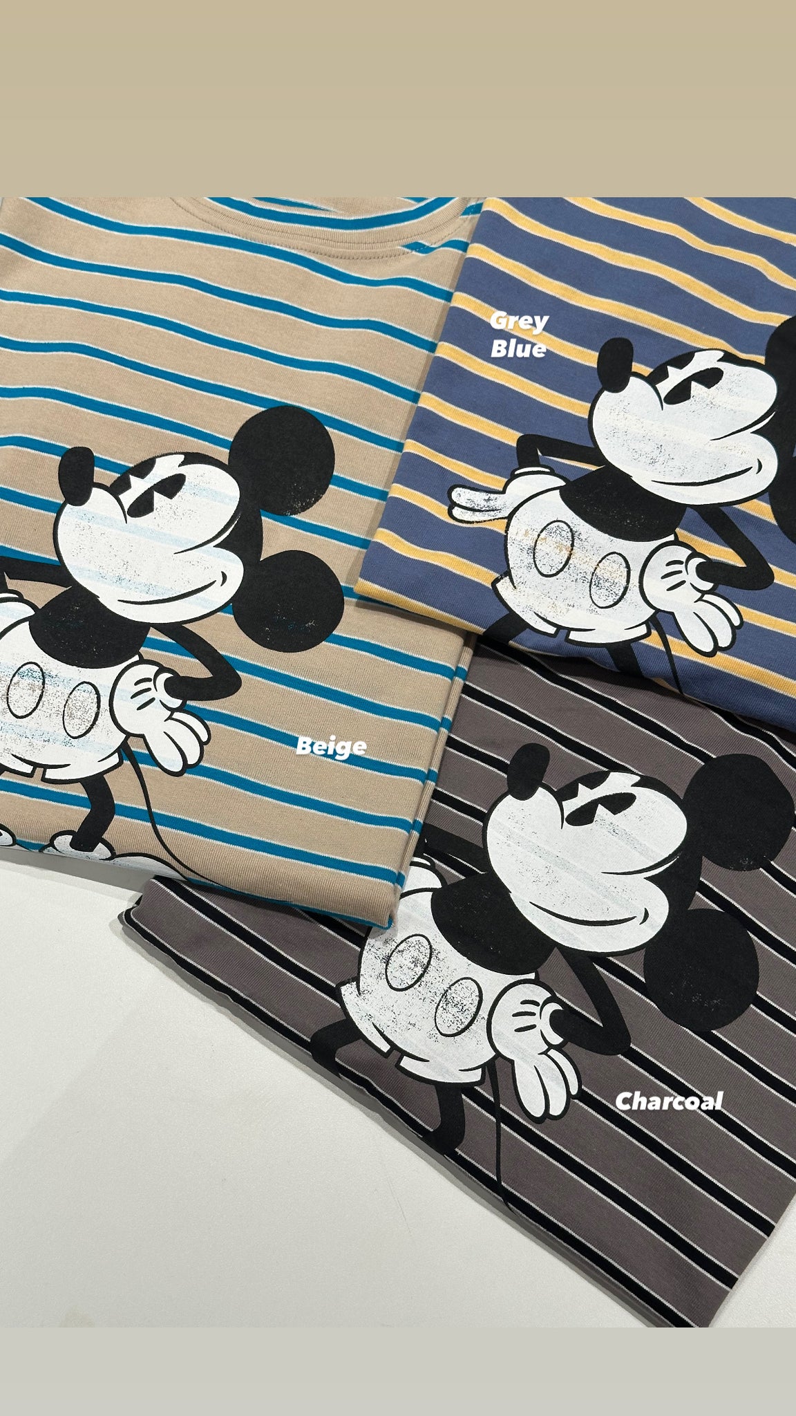 Mickey Stripe Tee (29Apr-1May $228, 之後批發價$248）