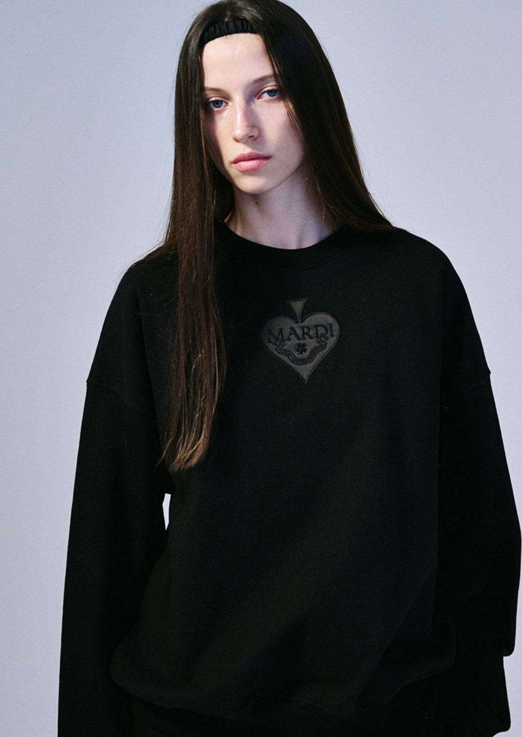 SWEATSHIRT SATIN SPADE BLACK