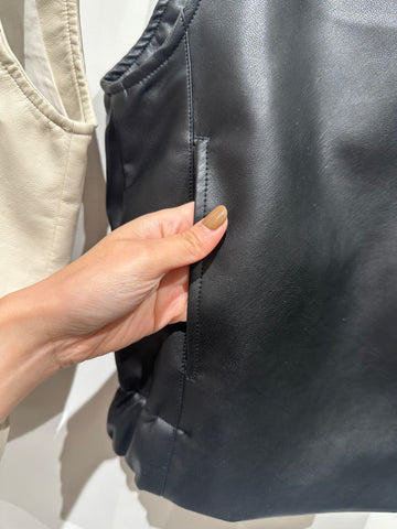 Faux Leather Vest