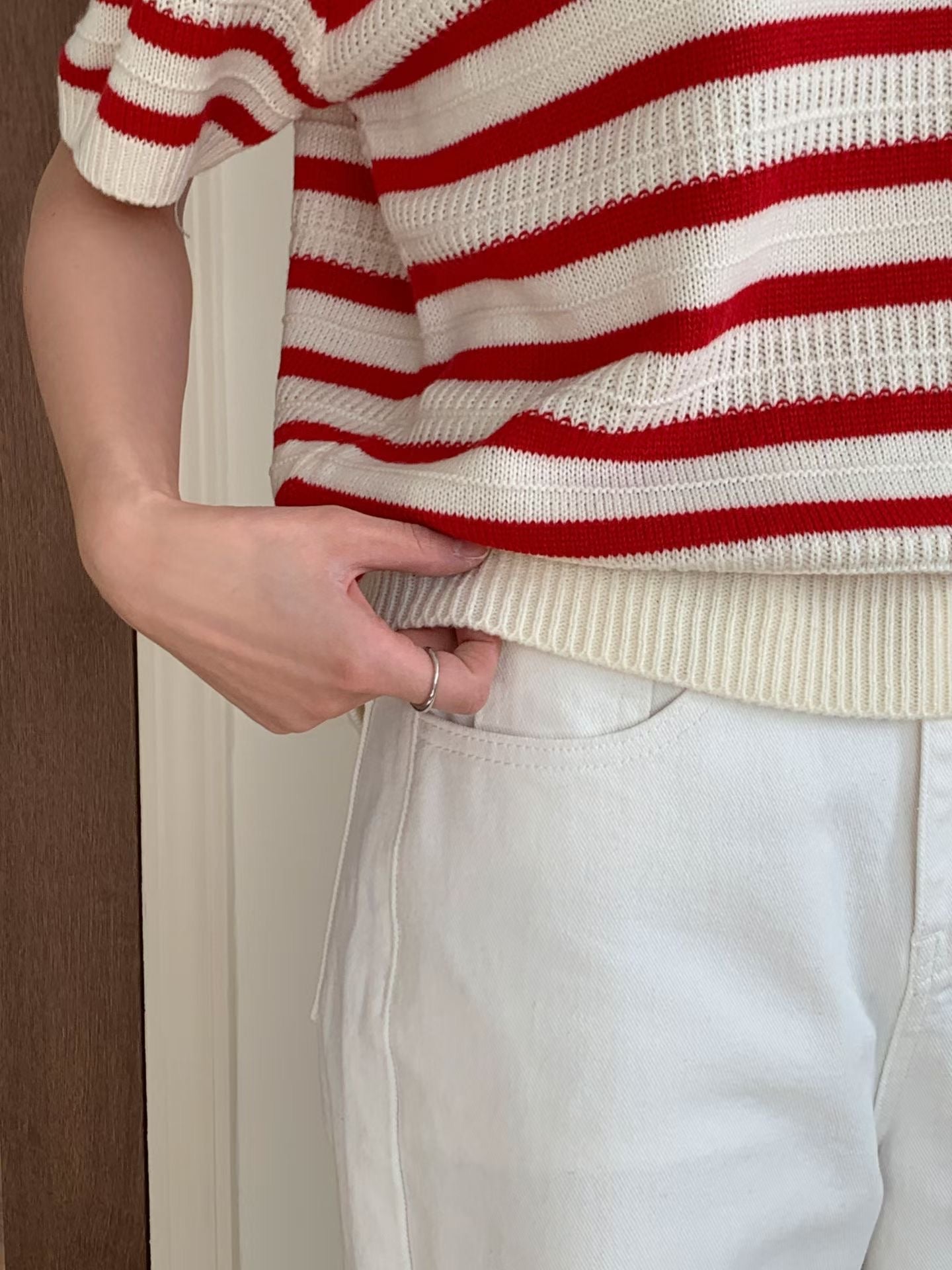 French Stripe Knit Top