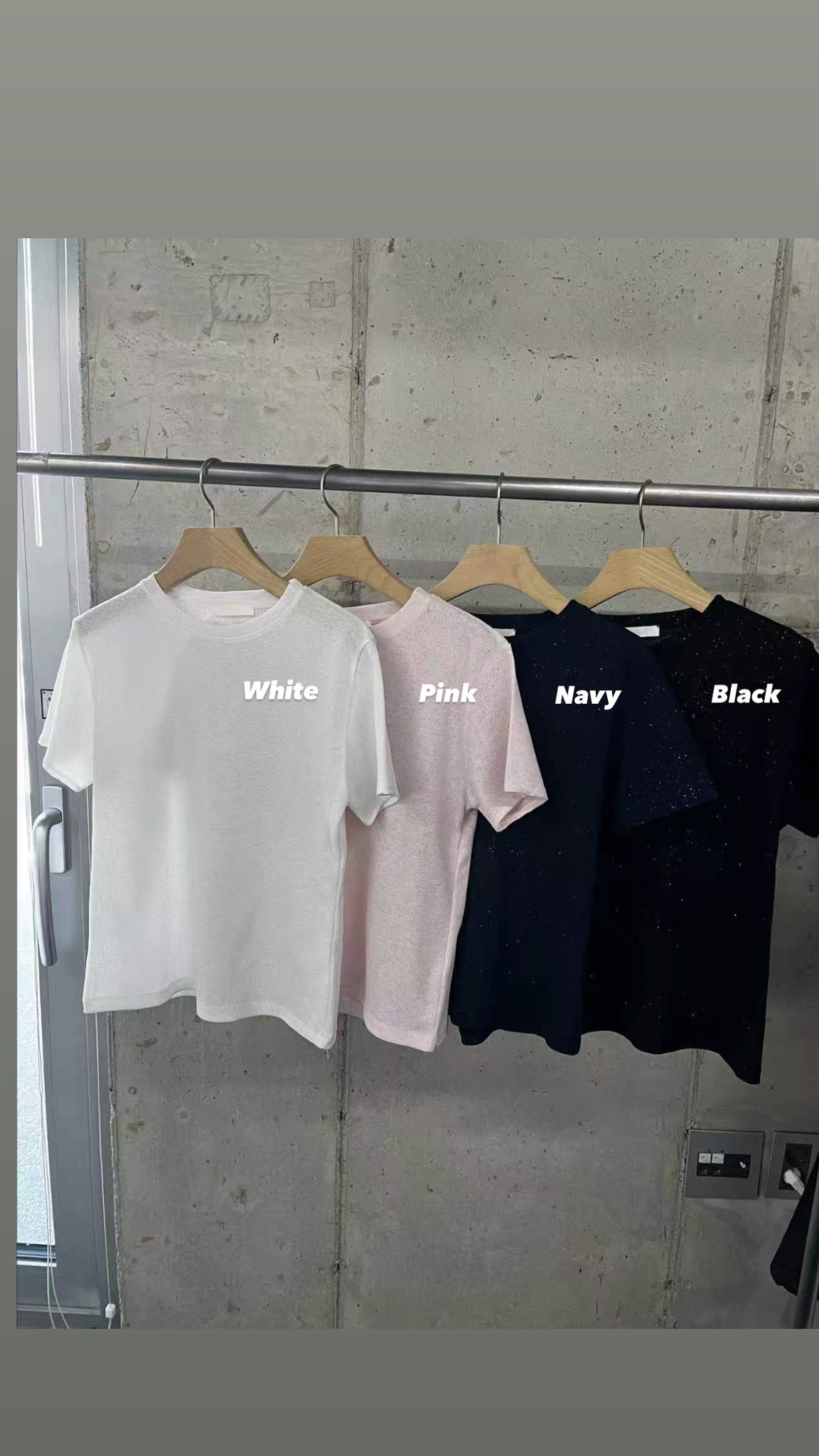 Glitter Waffle Tee (31Jul-2Aug 超抵價$, 之後批發價$)