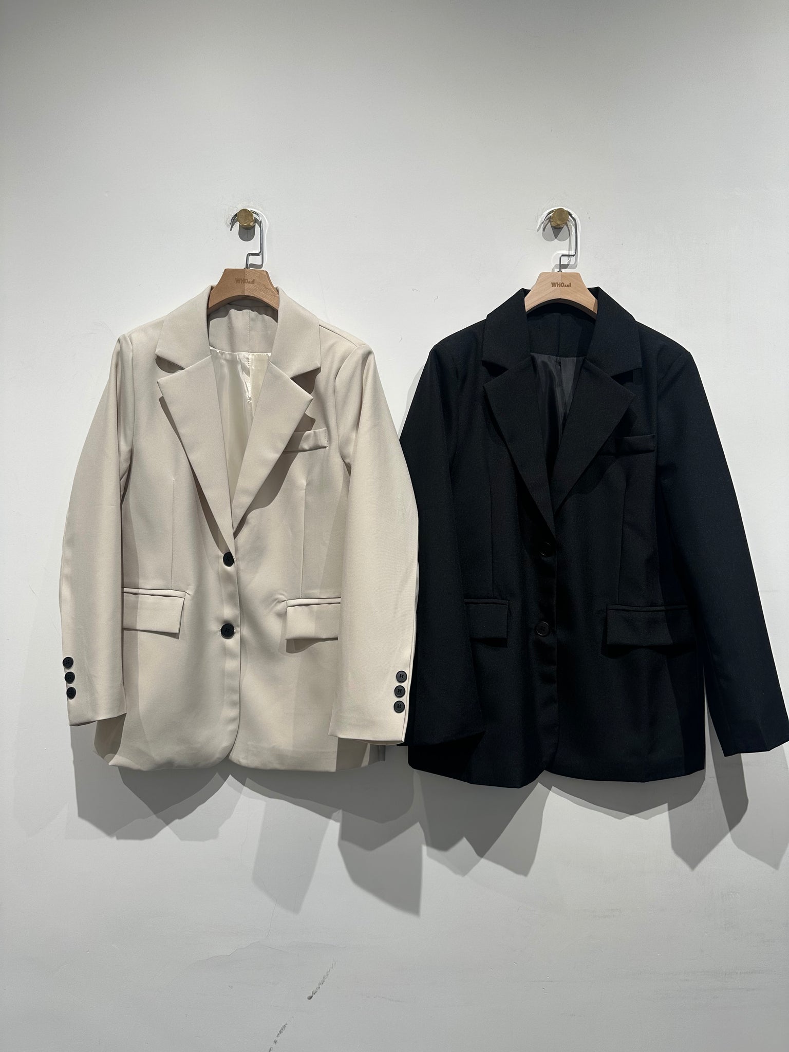Summer Back Slit Button Blazer