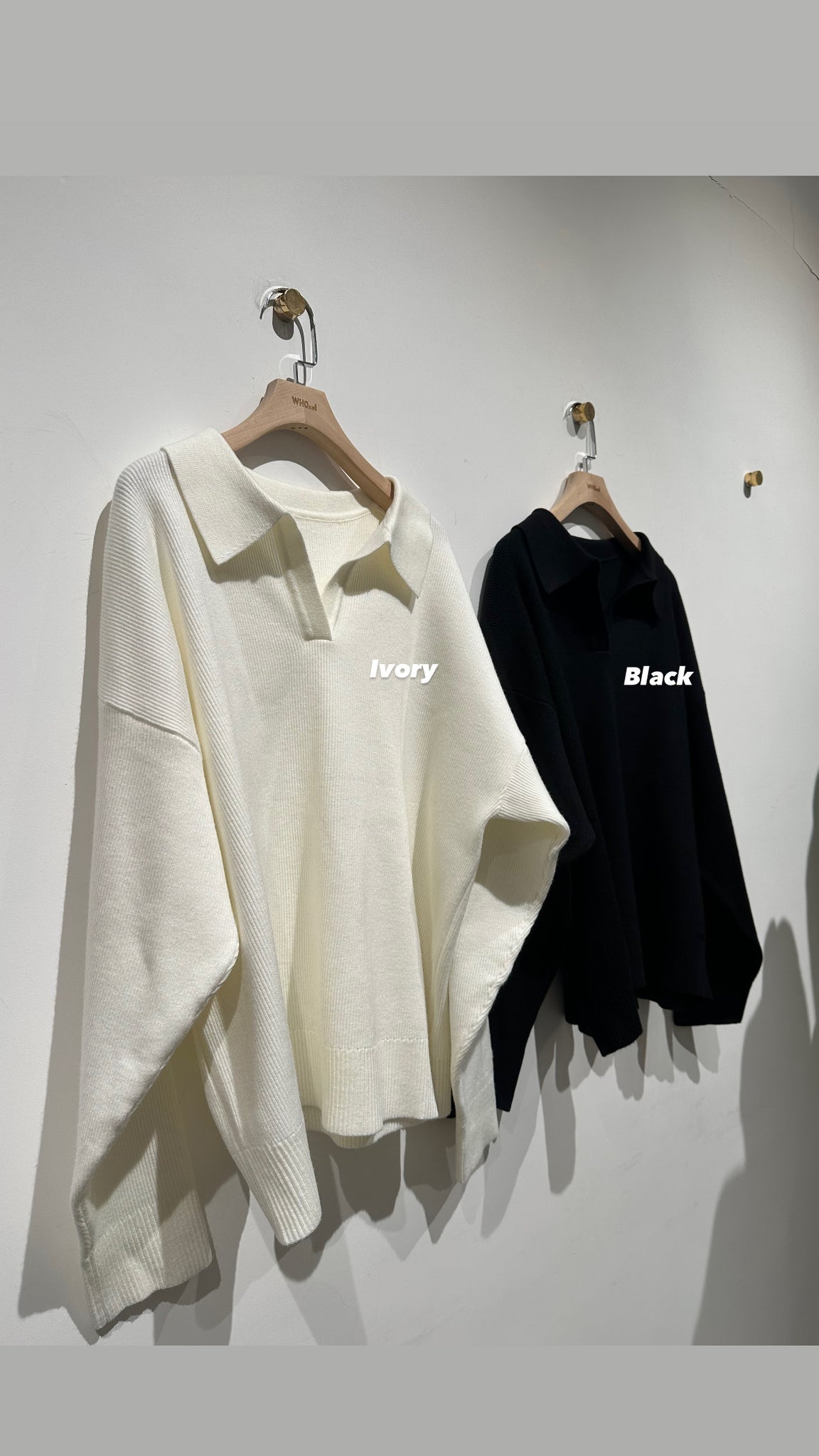 Quality Open Collar Oversize Pullover