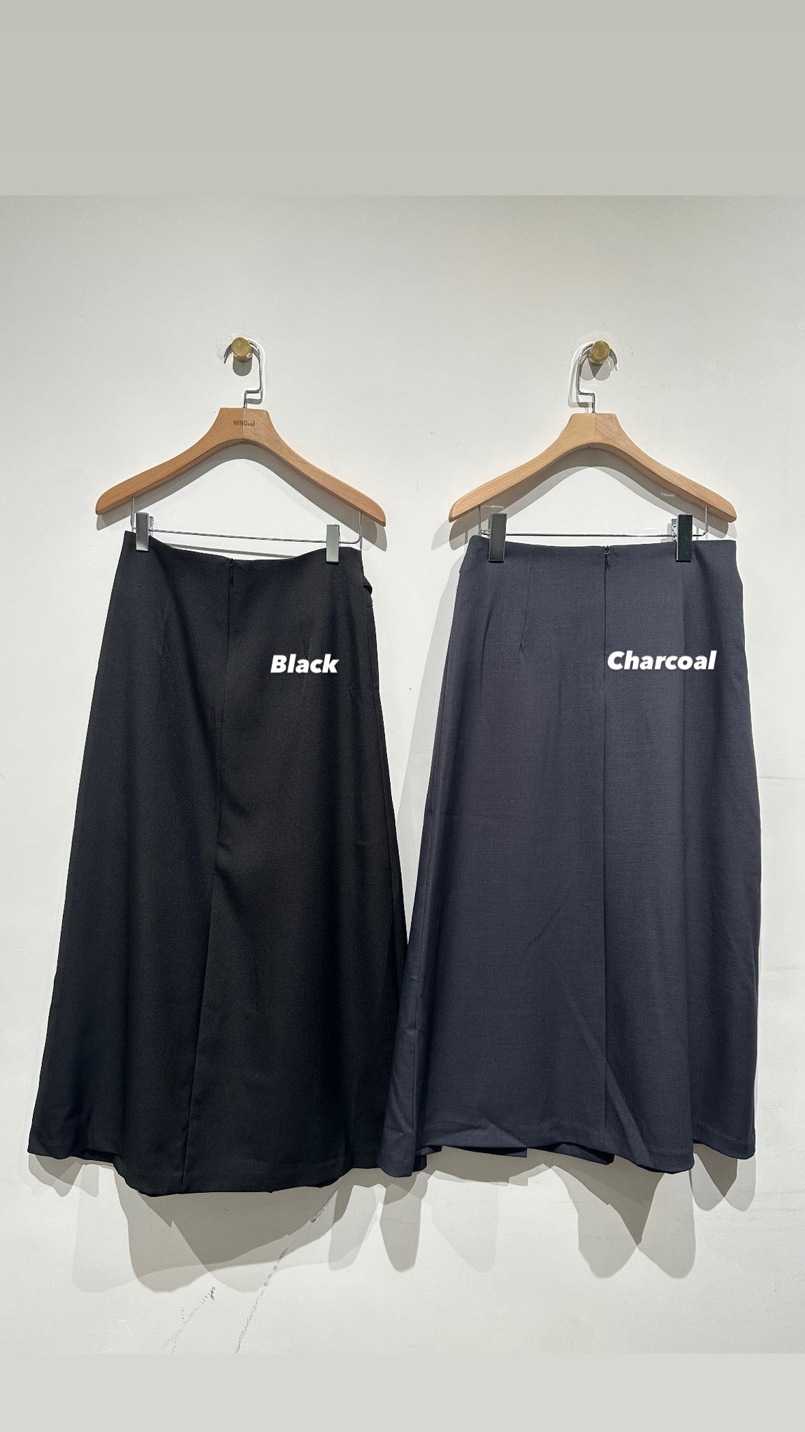 Box Pleated Side Slit Skirt