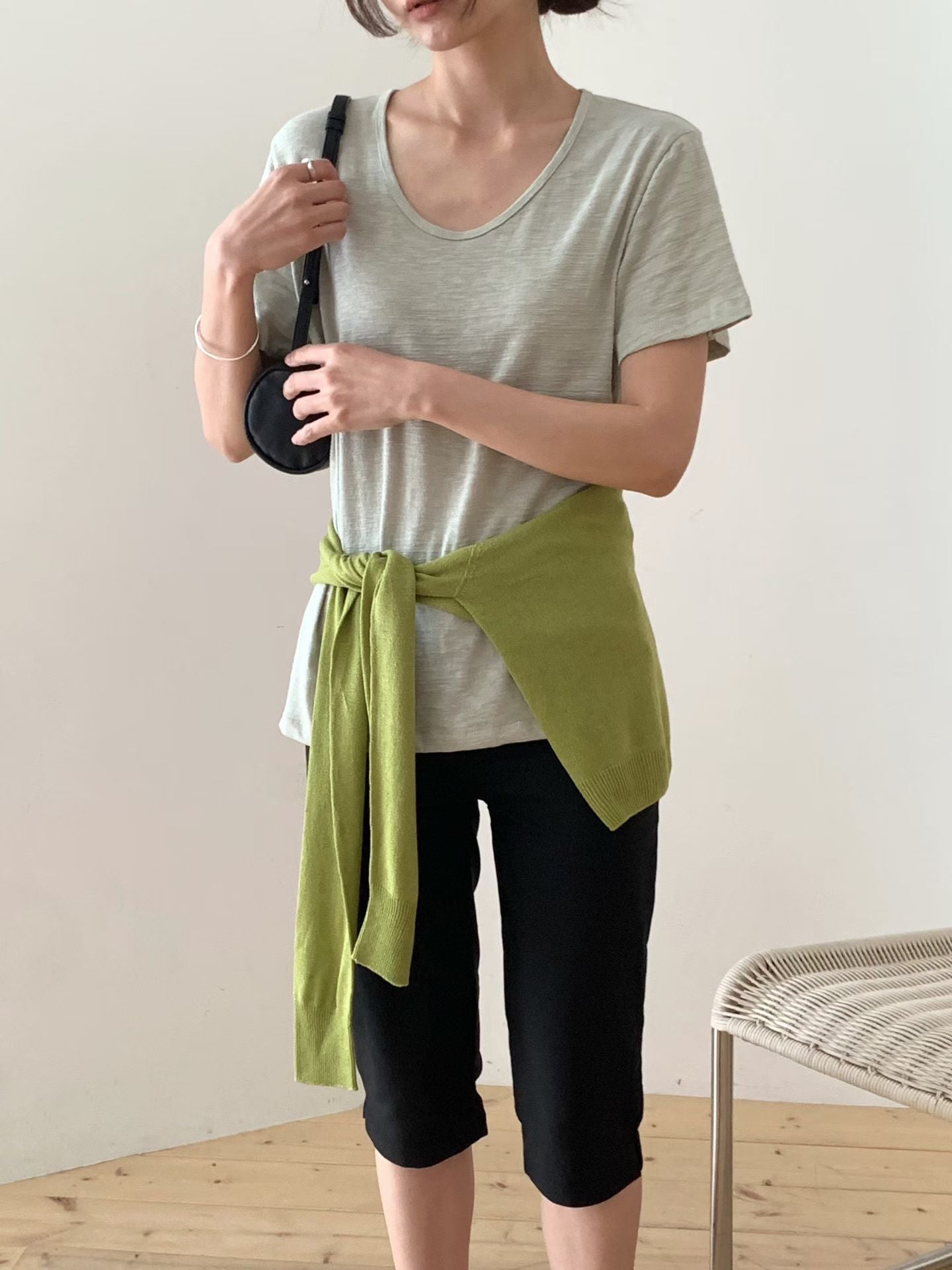 Linen Mixed Tee (加購$168)
