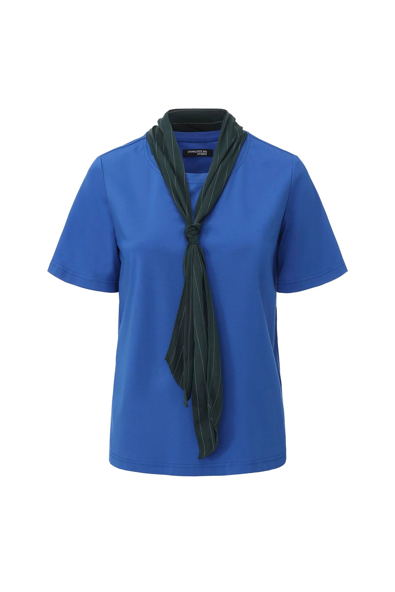 Scarf or Bow Tee (Blue)