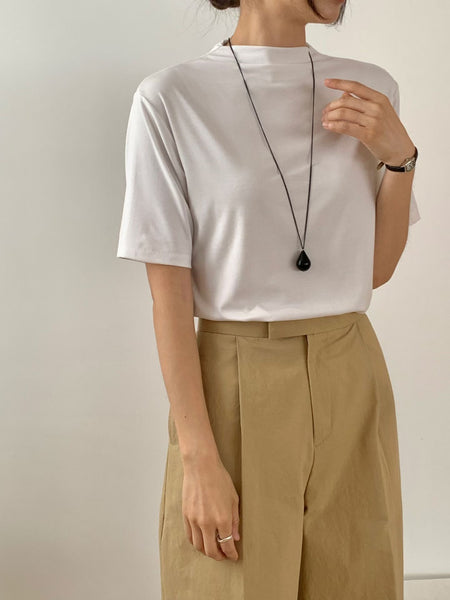 Must Have Soft Low Half Neck Tee (加購$168)