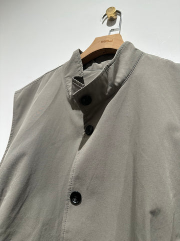 Button Stand Collar Puff Vest Jacket