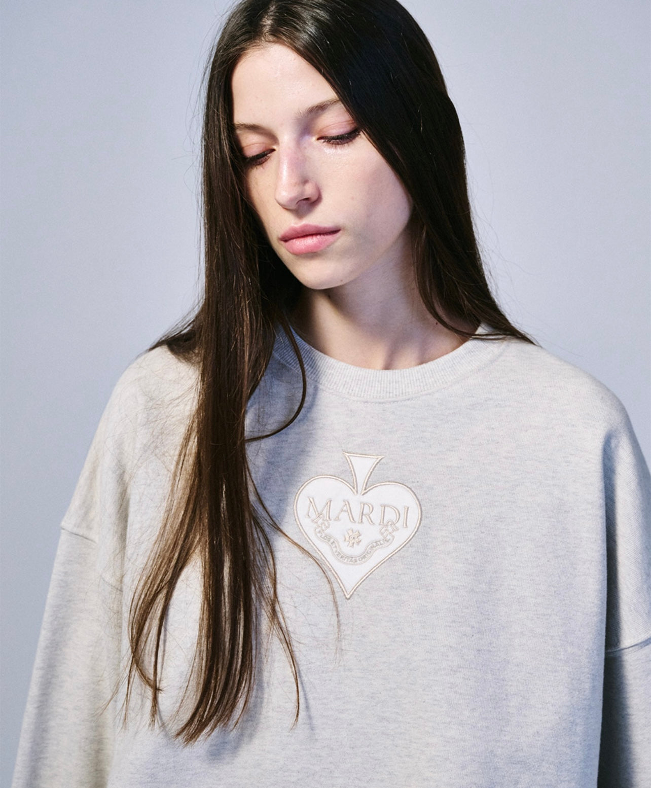 SWEATSHIRT SATIN SPADE OATMEAL