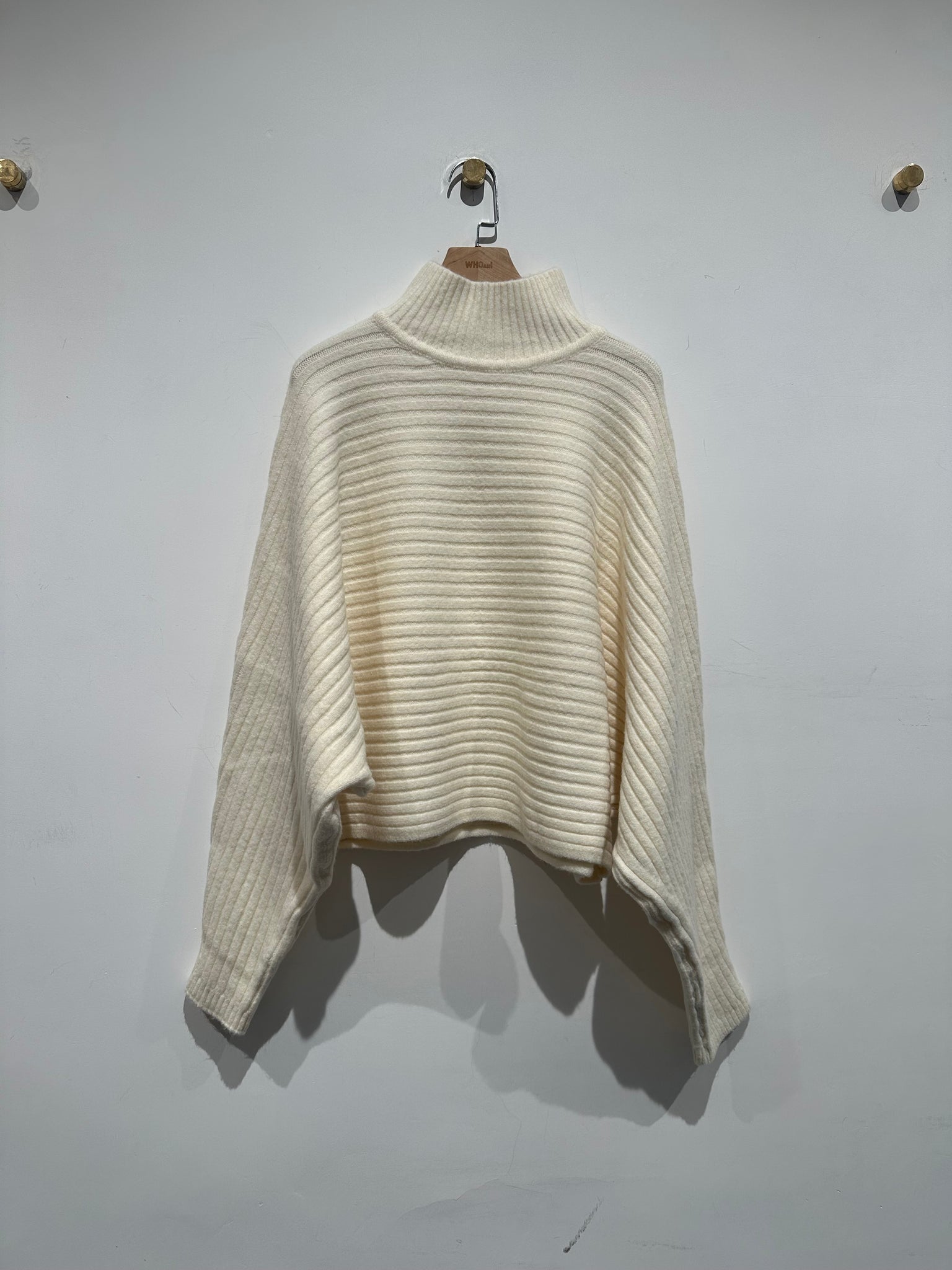 High Neck Cape Knit Top