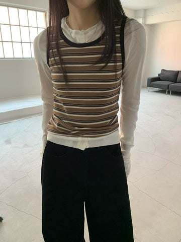 Super Like Stripe Vest