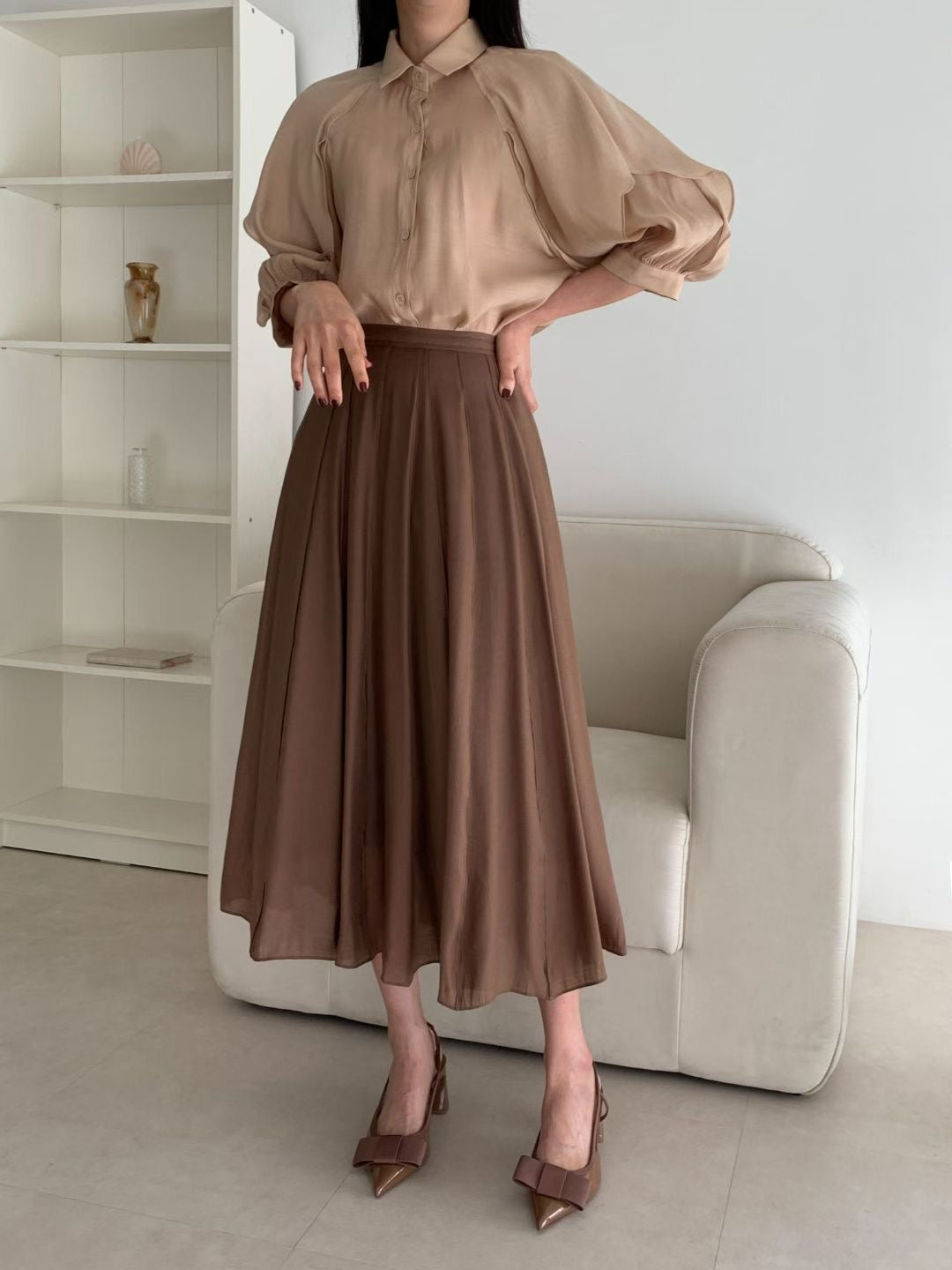 Sheer Pleated Skirt  (8-10Oct超抵價$368, 之後批發價$398)