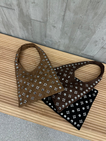 Suede Stud Bag (加購$198)