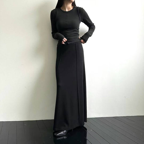 Seam Long Skirt