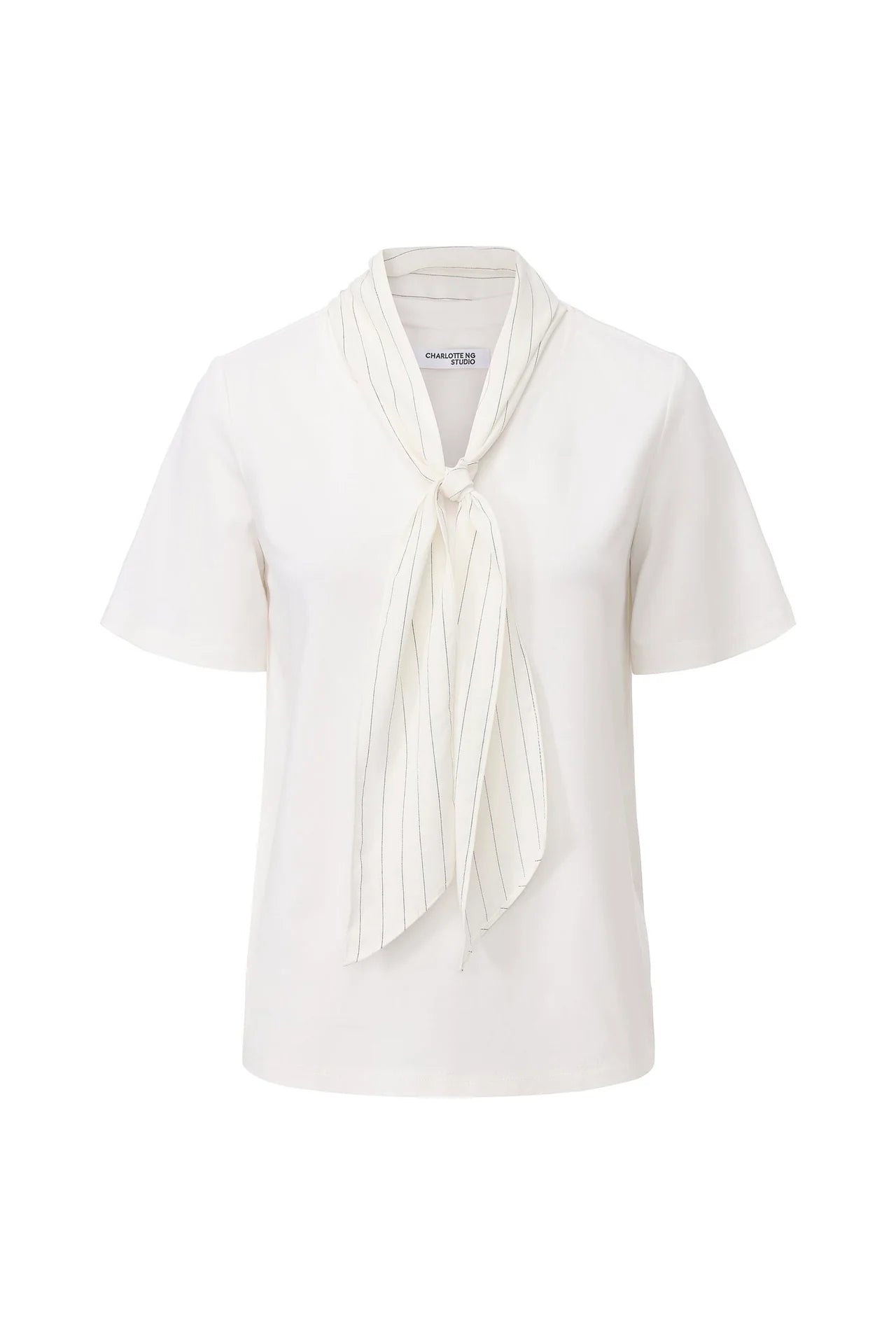 Scarf or Bow Tee (White)