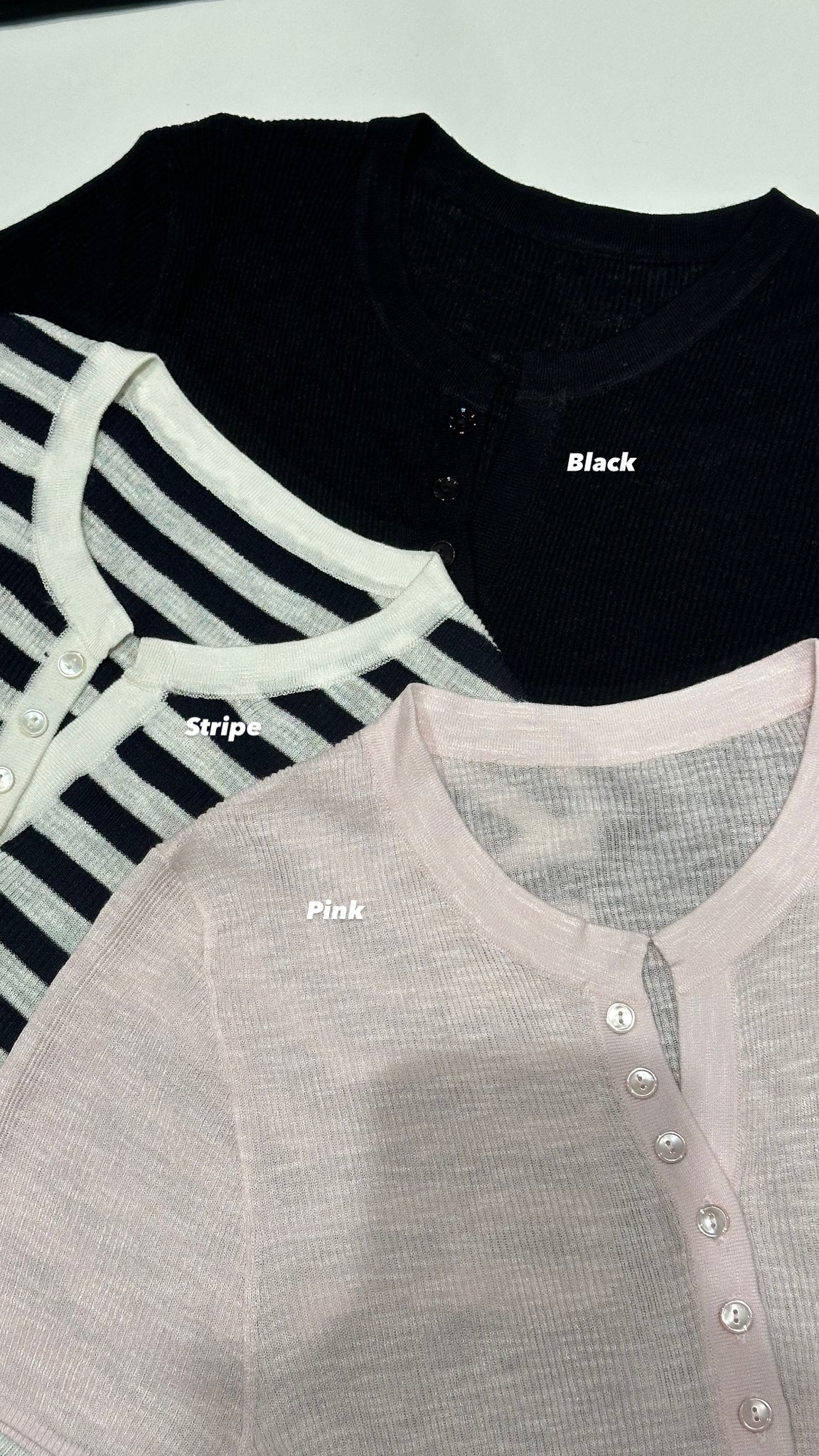 Summer Button Knit Top