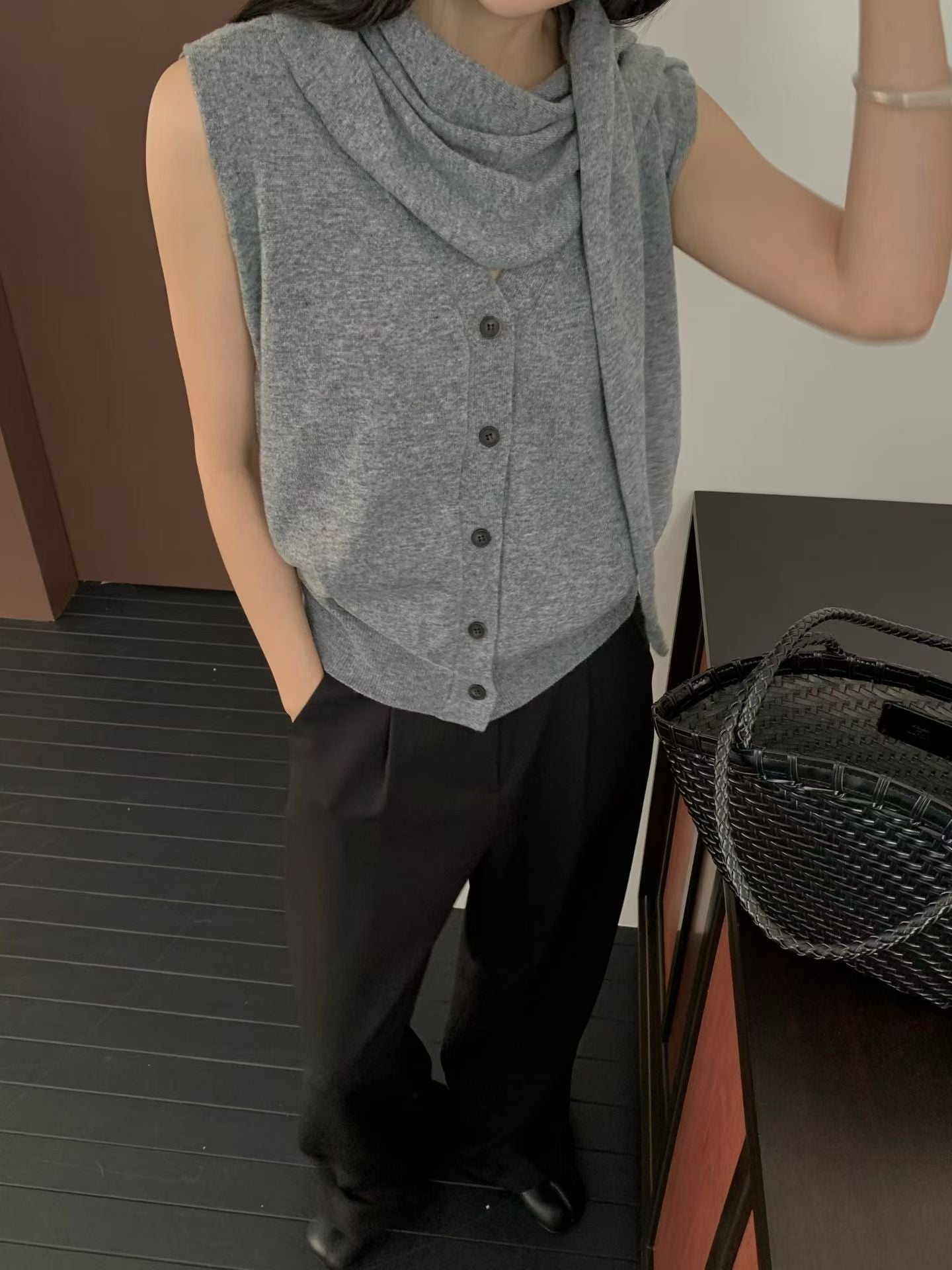 Button Knit Vest