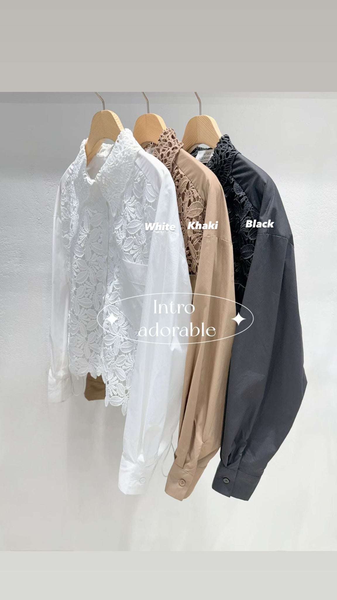 Lace Pocket Cropped Shirt (8-10Oct超抵價$368, 之後批發價$398)