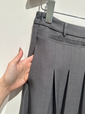 Fringe Long Pleated Skirt