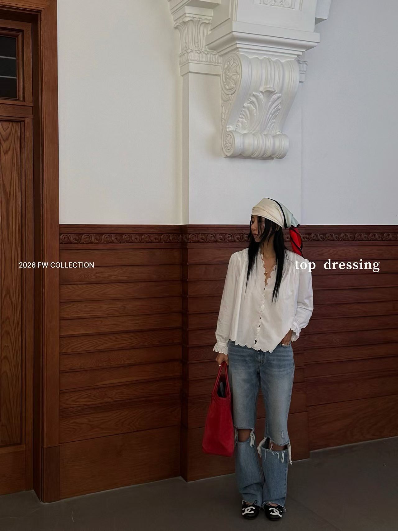 Deluxe V Neck Ruffle Cut Shirt (24-26Sep超抵價$598, 之後批發價$698)