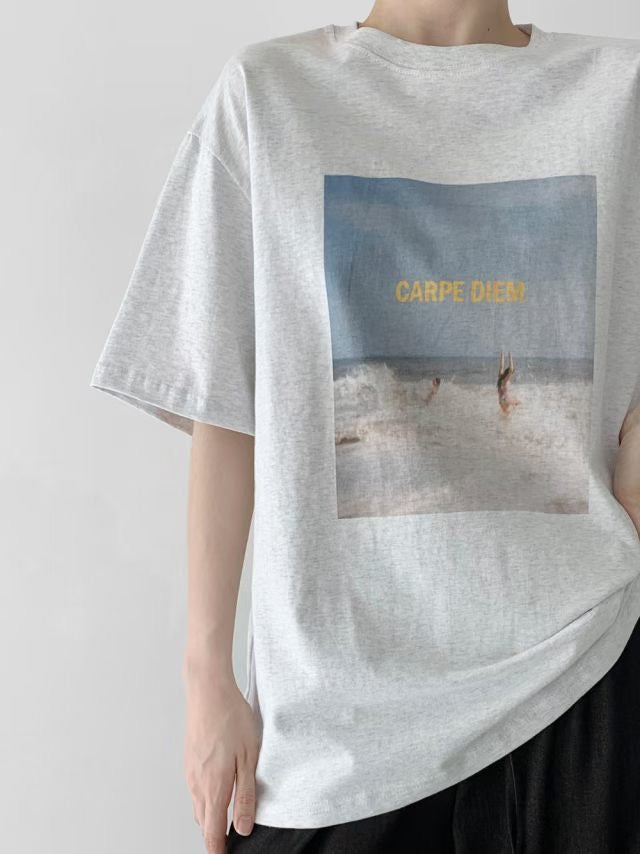 Seaside Print Oversize Tee (31Jul-2Aug 超抵價$268, 之後批發價$298)