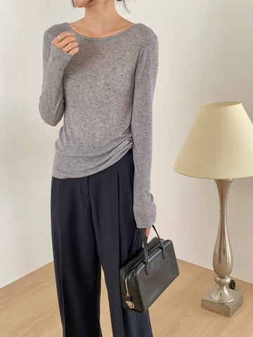 Nice Collar Thin Long Sleeve Tee (加購$188)