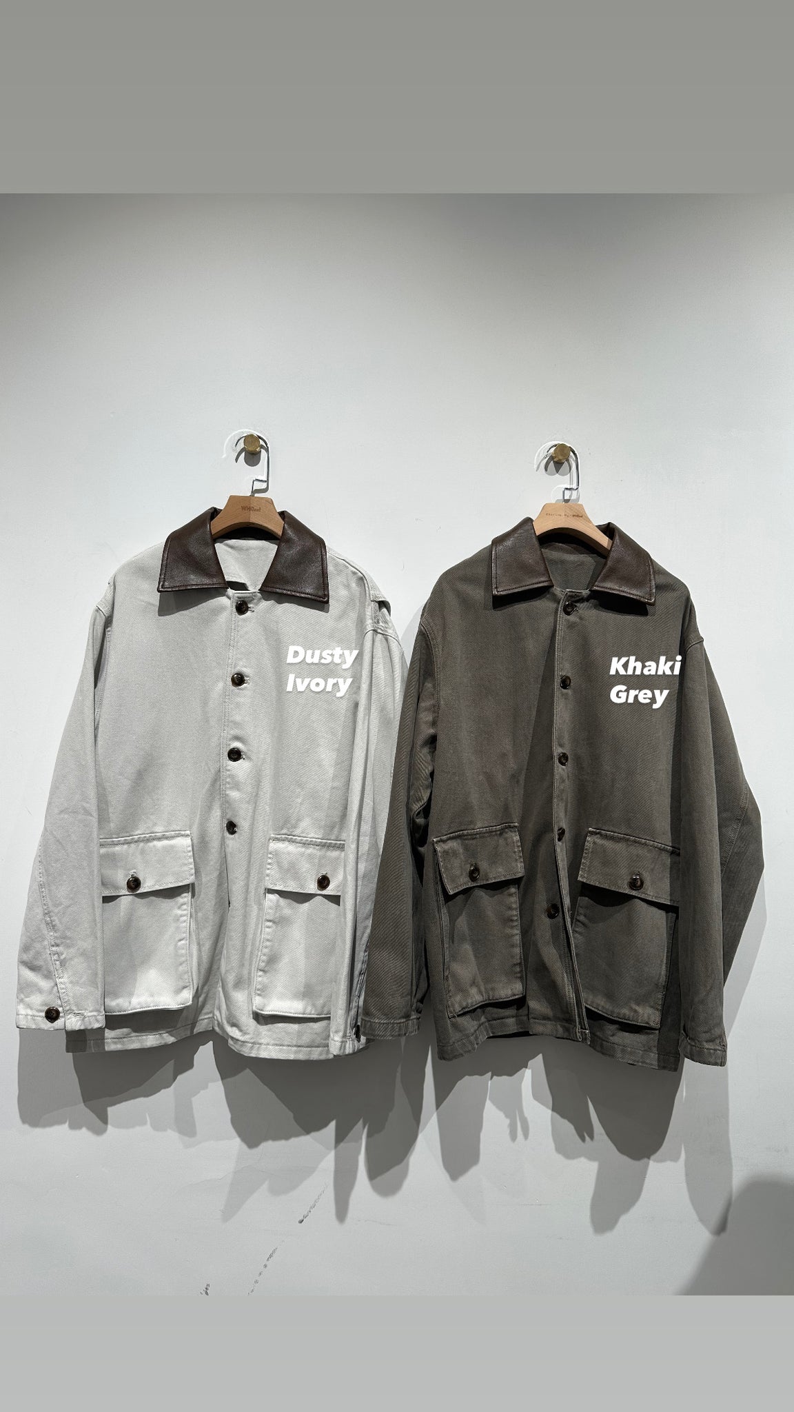 Faux Leather Collar Barn Denin Jacket