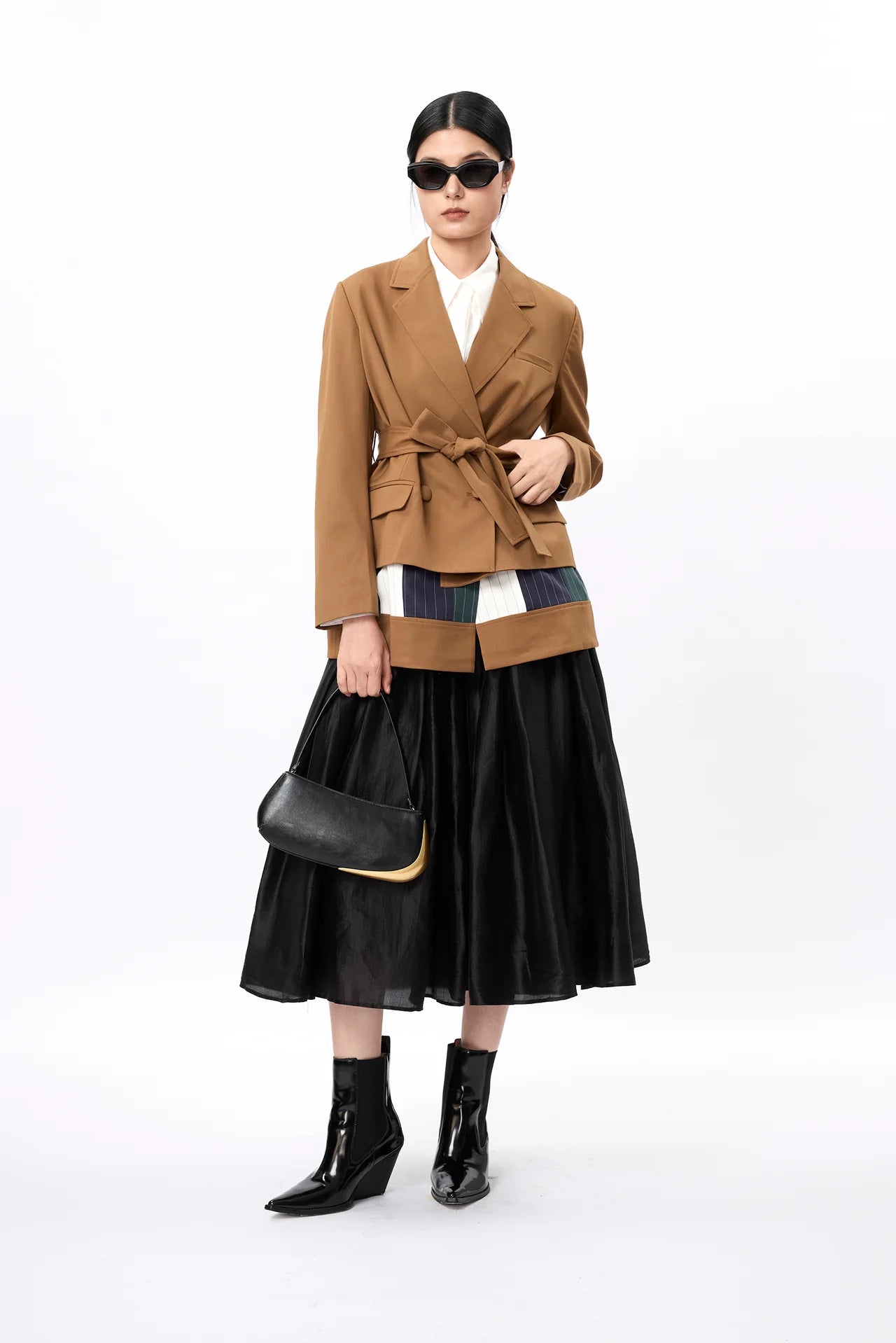 Structural Waistline See-through Skirt