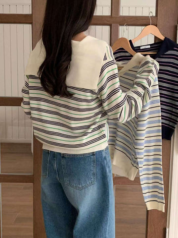 Spring Sailor Stripe Knit Top  (3-5Mar $268, 之後批發價$298）