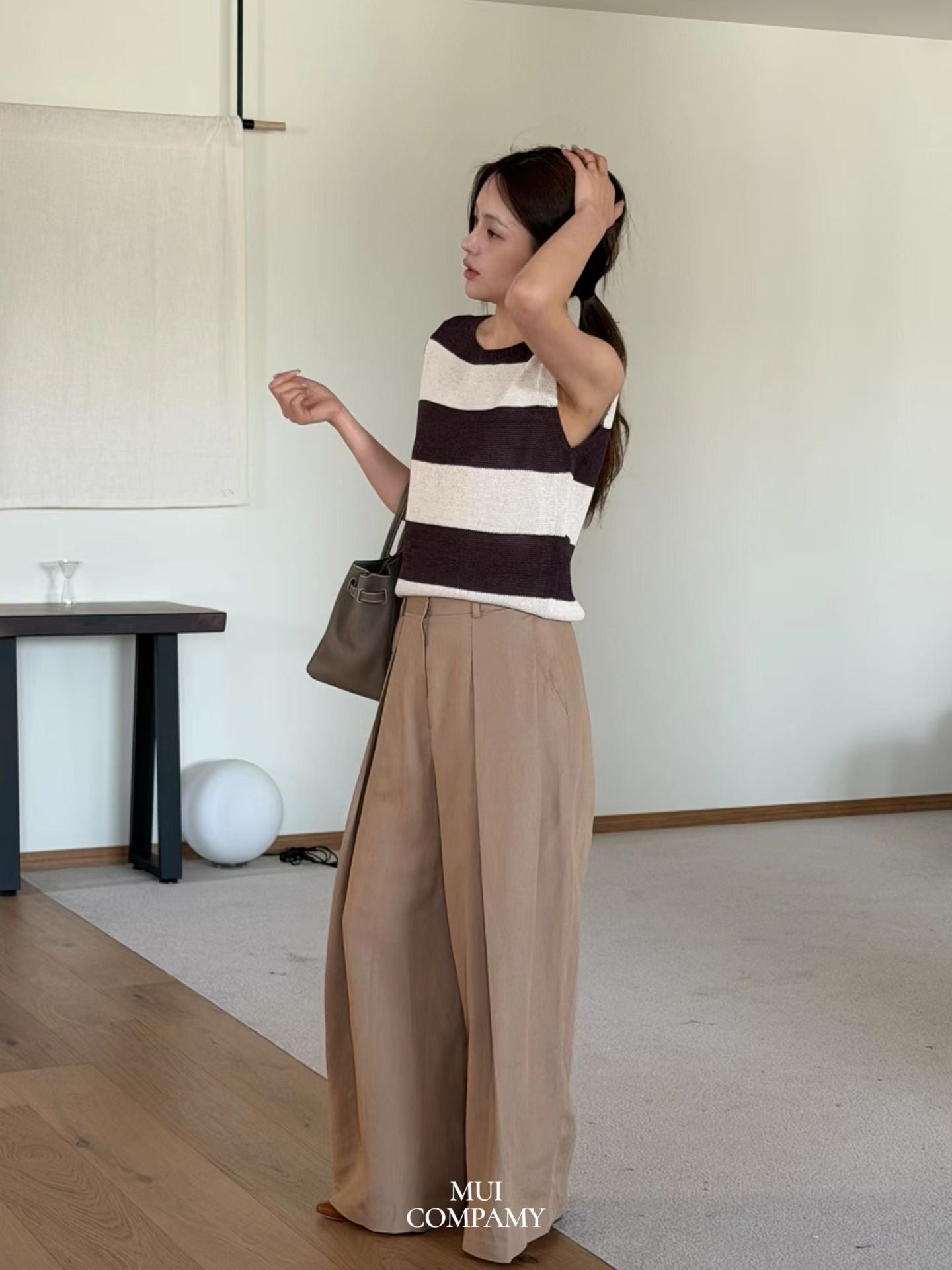 French Style Thick Stripe Knit Vest (30Apr-2May $398, 之後批發價$468）