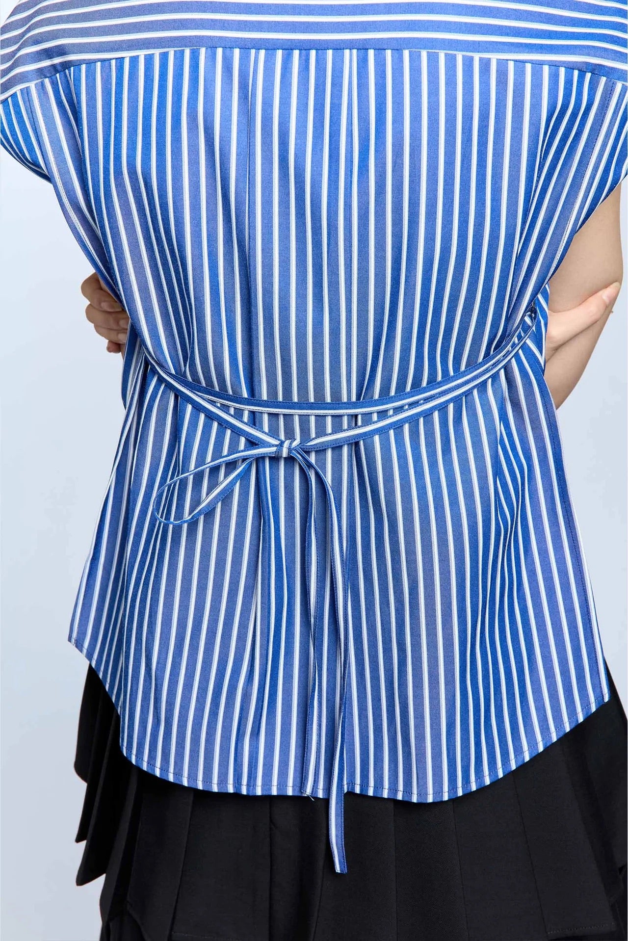 Self-Tie Stripe Shirt