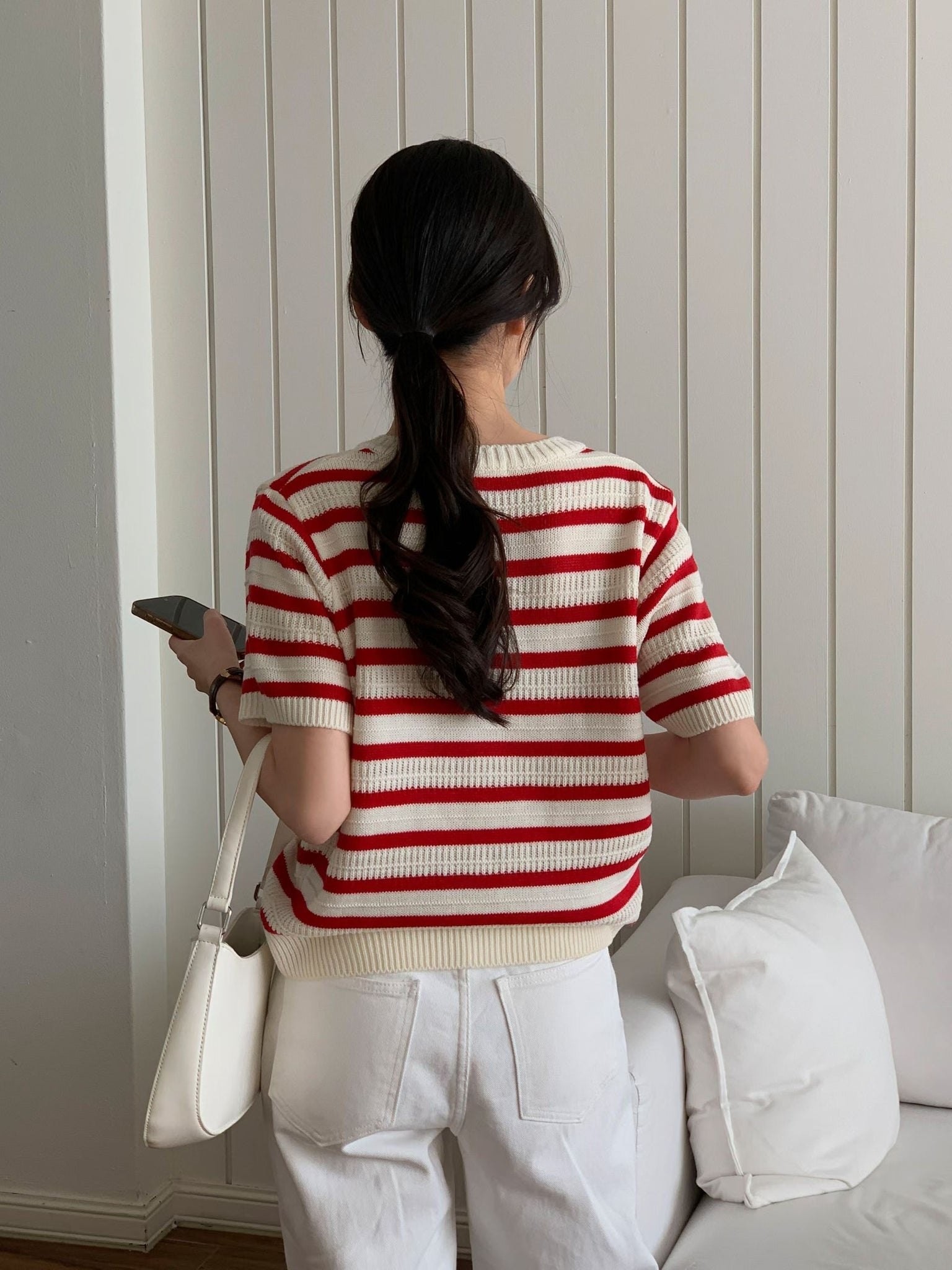 French Stripe Knit Top