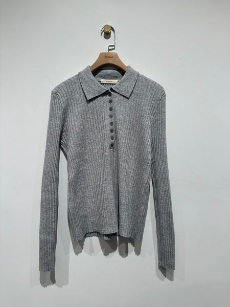 Essential Polo Slim Ribbed Top